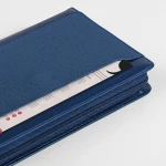 Daily diary binder with zip closure, 17x24 cm interior ready to personalise with corporate logo