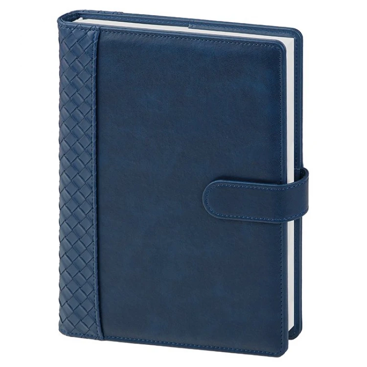 Agenda giornaliera modello Portafoglio in poliuretano nero con interno 17x24 cm da personalizzare
