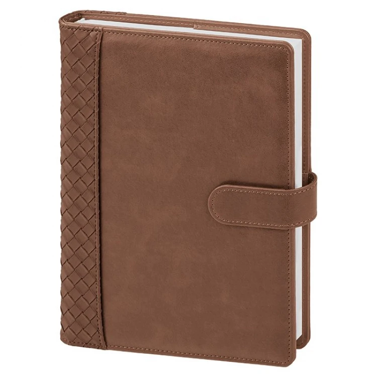 Agenda giornaliera modello Portafoglio in poliuretano nero con interno 17x24 cm da personalizzare