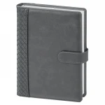 Agenda giornaliera modello Portafoglio in poliuretano nero con interno 17x24 cm da personalizzare