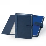 Agenda giornaliera modello Portafoglio in poliuretano nero con interno 17x24 cm da personalizzare