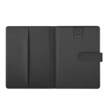 Agenda giornaliera modello Portafoglio in poliuretano nero con interno 17x24 cm da personalizzare
