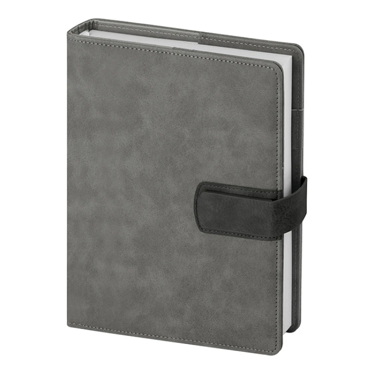 Agenda giornaliera modello portafoglio in ecopelle con chiusura magnetica, interno 15x21 cm