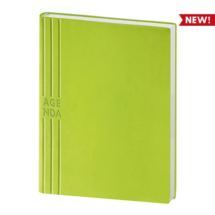 Agenda perpétua fechada com capa personalizável em versão neutra