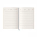 Agenda perpétua fechada com capa personalizável em versão neutra