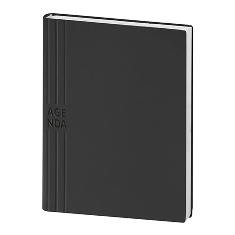 Agenda settimanale con copertina flessibile in Tam, interno di 132 pagine e inserto cartografico, da personalizzare con logo aziendale