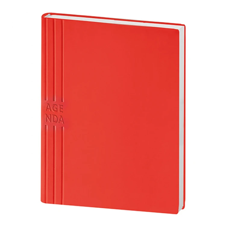 Agenda settimanale con copertina flessibile in Tam, interno di 132 pagine e inserto cartografico, da personalizzare con logo aziendale
