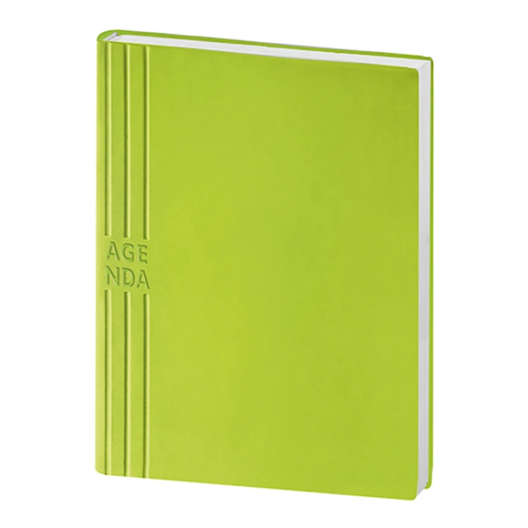 Agenda settimanale con copertina flessibile in Tam, interno di 132 pagine e inserto cartografico, da personalizzare con logo aziendale