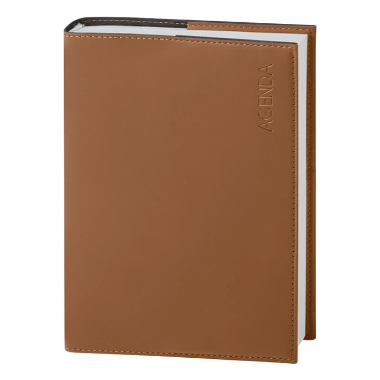 Agenda giornaliera con copertina flessibile da personalizzare con logo, formato 15x21 cm