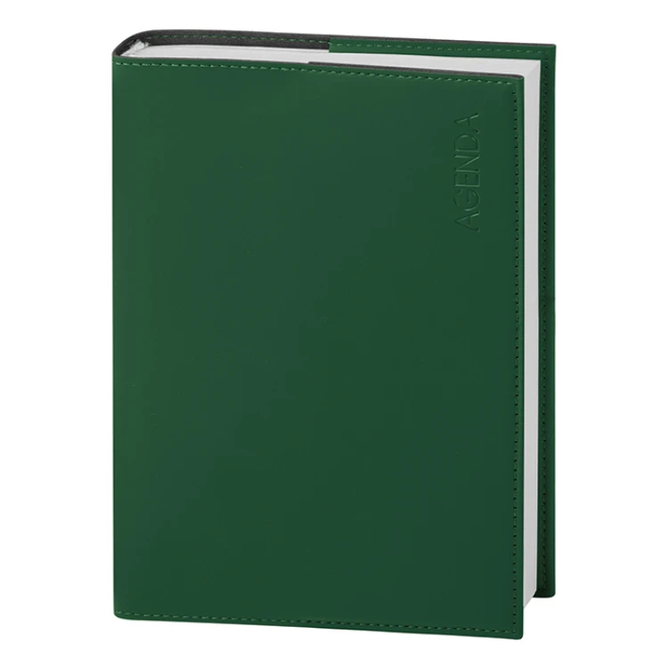 Agenda giornaliera con copertina flessibile da personalizzare con logo, formato 15x21 cm