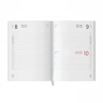 Agenda giornaliera con copertina flessibile da personalizzare con logo, formato 15x21 cm