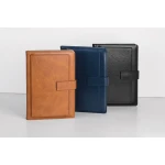 Agenda portafoglio chiusa con fibbia di sicurezza e astuccio protettivo, disponibile in ampia gamma di colori