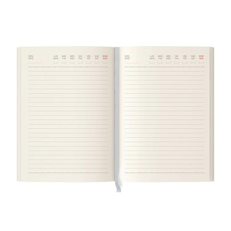 Agenda portafoglio chiusa con elastico, interno perpetuo da 324 pagine non datate, da personalizzare