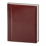 Agenda manager giornaliera 17x24 cm rilegata in poliuretano termovirante con interno in carta avorio e astuccio lusso da personalizzare