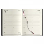 Agenda manager giornaliera 17x24 cm rilegata in poliuretano termovirante con interno in carta avorio e astuccio lusso da personalizzare