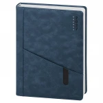 Agenda giornaliera chiusa in copertina poliuretano, formati 17x24 centimetri, disponibile in vari colori per la personalizzazione aziendale