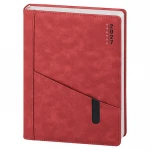 Agenda giornaliera chiusa in copertina poliuretano, formati 17x24 centimetri, disponibile in vari colori per la personalizzazione aziendale