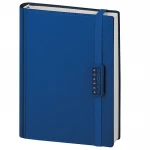 Agenda giornaliera chiusa con elastico e astuccio coordinato, disponibile da personalizzare con logo