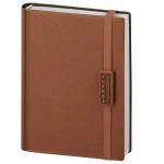Agenda giornaliera chiusa con elastico e astuccio coordinato, disponibile da personalizzare con logo