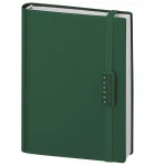 Agenda giornaliera chiusa con elastico e astuccio coordinato, disponibile da personalizzare con logo