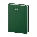 Agenda giornaliera in poliuretano con interni giornalieri e elastico in tinta da personalizzare con logo