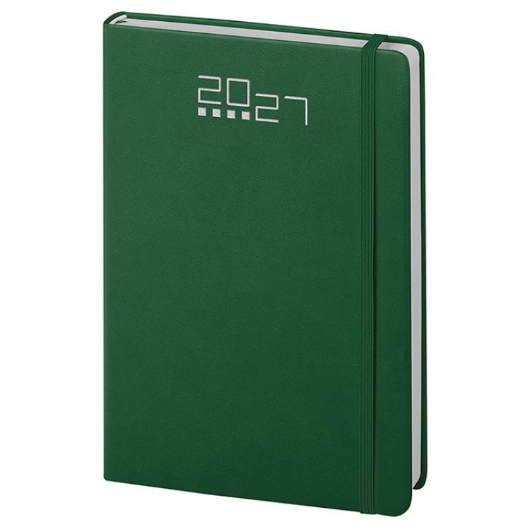 Agenda settimanale Dynamic chiusa, copertina in poliuretano con segnapagine ed elastico in tinta, formato 9x14 cm