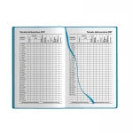 Agenda settimanale Dynamic chiusa, copertina in poliuretano con segnapagine ed elastico in tinta, formato 9x14 cm
