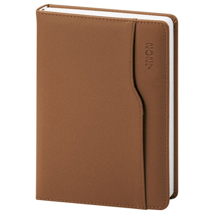Agenda diária 15x21 termovinilada com cobertura acolchoada e cantos arredondados pronta para personalizar