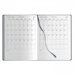 Agenda diária 15x21 termovinilada com cobertura acolchoada e cantos arredondados pronta para personalizar