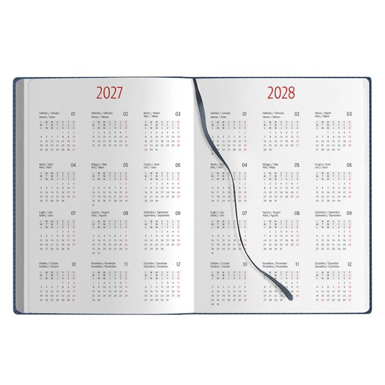 Agenda diária 15x21 termovinilada com cobertura acolchoada e cantos arredondados pronta para personalizar
