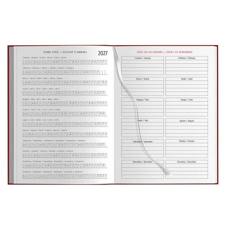 Agenda giornaliera gommata 17x24 cm chiusa, copertina in materiale gommato da personalizzare con logo aziendale