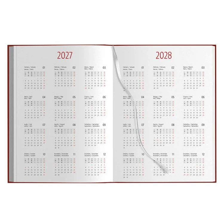 Agenda giornaliera gommata 17x24 cm chiusa, copertina in materiale gommato da personalizzare con logo aziendale