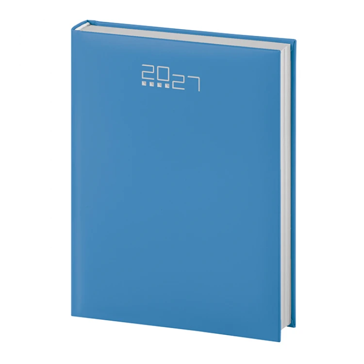 Agenda giornaliera 17x24 cm in materiale gommato, chiusa, da personalizzare con logo aziendale