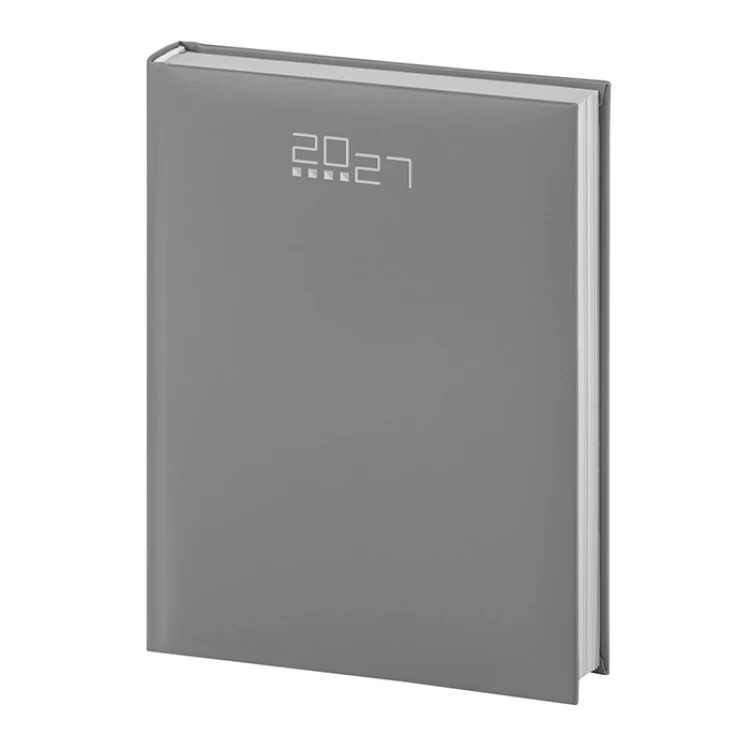 Agenda giornaliera 17x24 cm in materiale gommato, chiusa, da personalizzare con logo aziendale