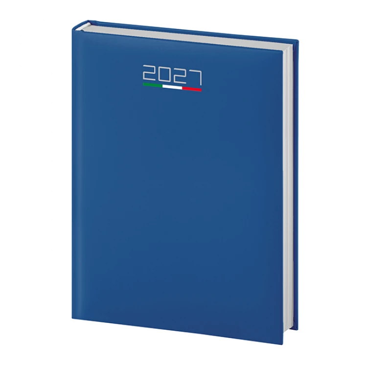 Agenda giornaliera 17x24 cm in materiale gommato, chiusa, da personalizzare con logo aziendale