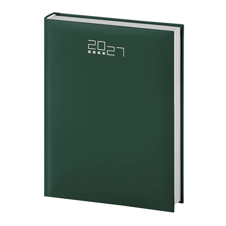 Agenda giornaliera 17x24 cm in materiale gommato, chiusa, da personalizzare con logo aziendale