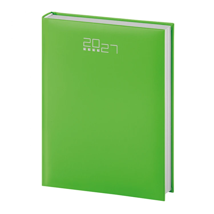 Agenda giornaliera 17x24 cm in materiale gommato, chiusa, da personalizzare con logo aziendale