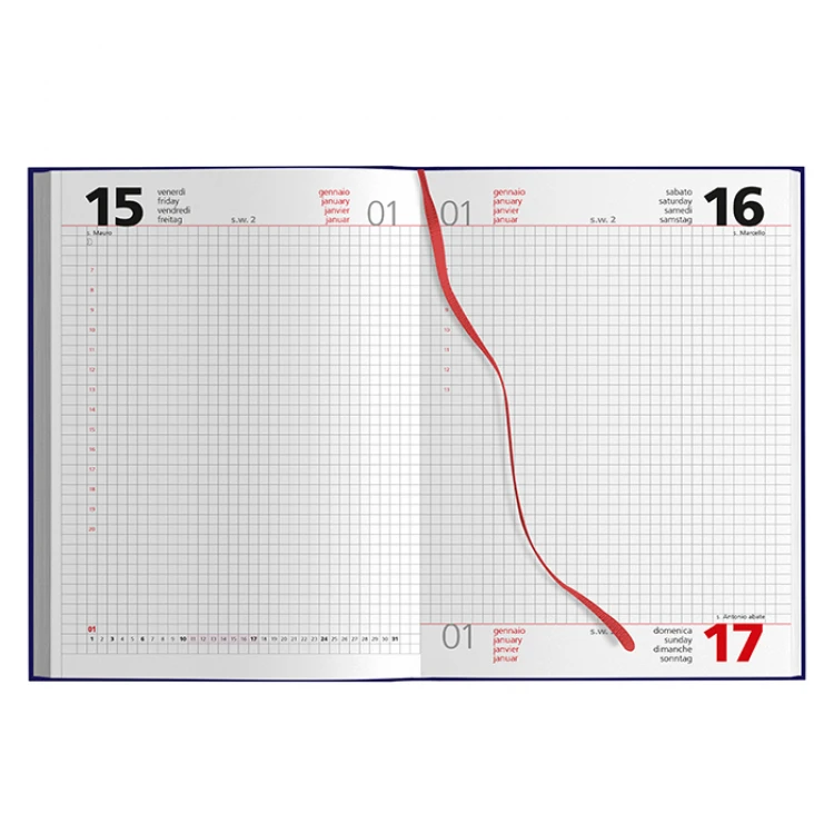 Agenda giornaliera gommata da personalizzare con logo aziendale