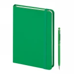 Taccuino parure Paper Notes 14x21 cm con penna touch e astuccio in cartone coordinato, ideale per regali aziendali personalizzabili