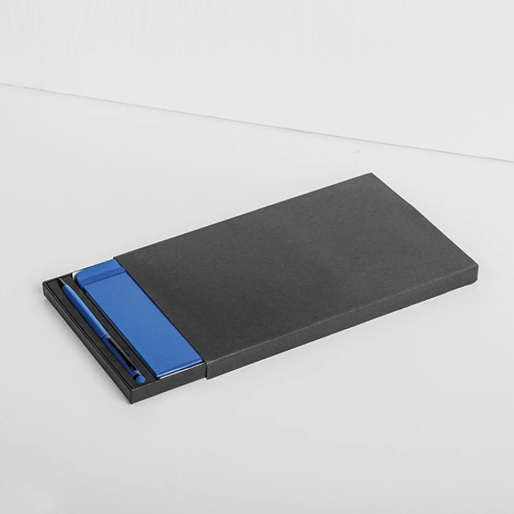 Taccuino parure Paper Notes 14x21 cm con penna touch e astuccio in cartone coordinato, ideale per regali aziendali personalizzabili