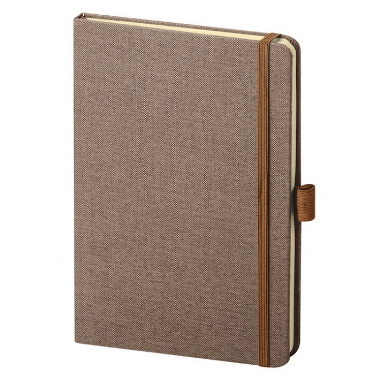 Taccuino Note Wave aperto con elastico e portapenne, 160 pagine a righe in carta avorio