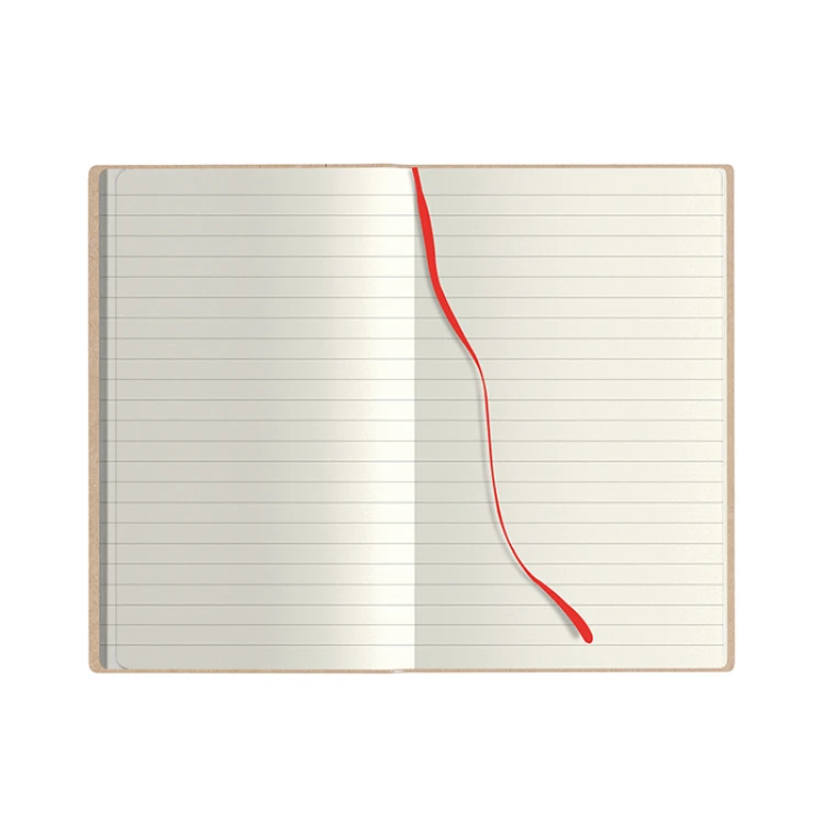 Taccuino Notes Kraft 9x14 cm con copertina rigida, elastico e segnapagine, disponibile in ampia gamma di colori da personalizzare con logo