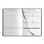 Agenda planner non datato da personalizzare chiusa in poliuretano termossensível, formato 14,5x21 cm
