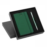 Agenda parure Flex Daily giornaliera in carta bianca con penna in metallo, formato chiuso 9x14 cm