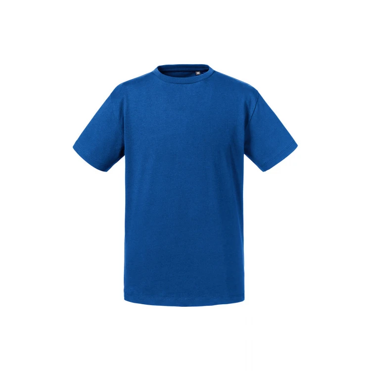 Camiseta infantil RUSSELL Organic en algodón orgánico certificado, colores surtidos, personalizable con logo