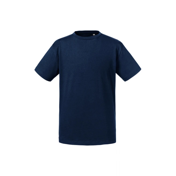 Camiseta infantil RUSSELL Organic en algodón orgánico certificado, colores surtidos, personalizable con logo
