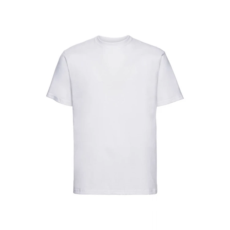 T-shirt classique RUSSELL en coton 100%, vue de face, prêt à personnaliser avec logo d'entreprise
