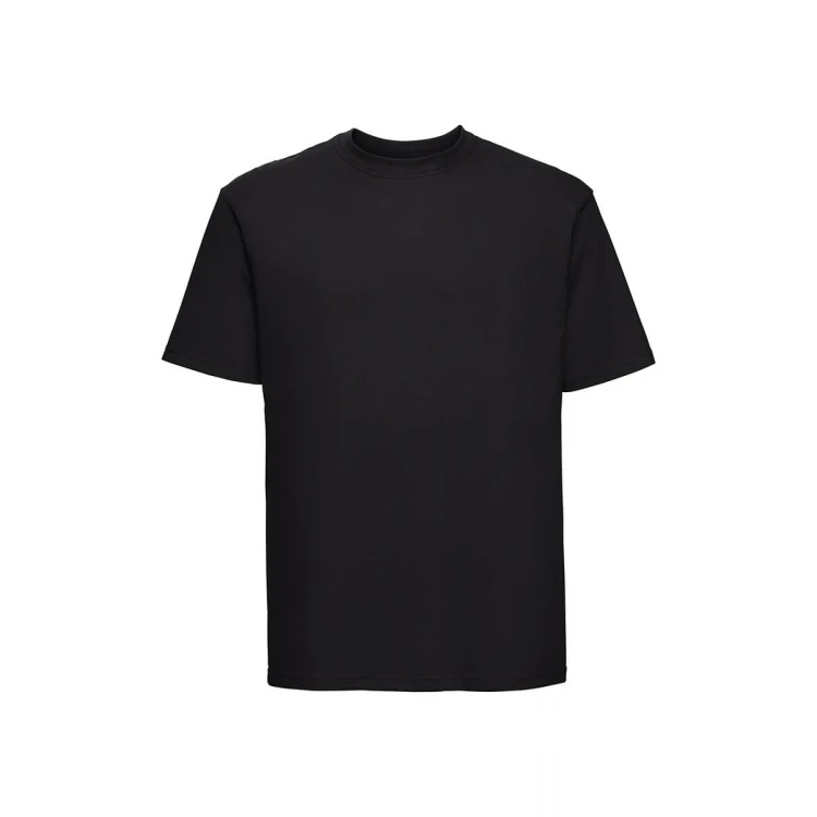 T-shirt classique RUSSELL en coton 100%, vue de face, prêt à personnaliser avec logo d'entreprise