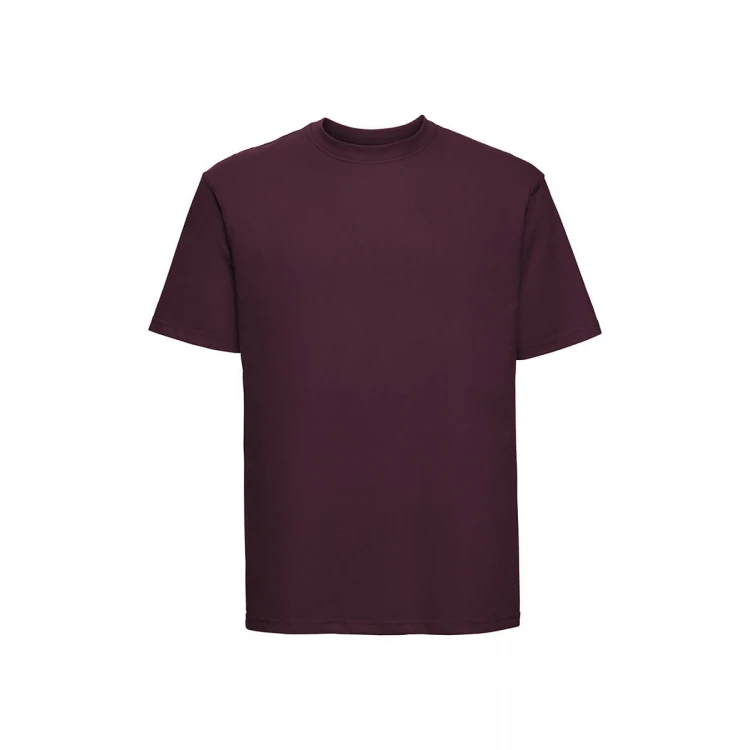 T-shirt classique RUSSELL en coton 100%, vue de face, prêt à personnaliser avec logo d'entreprise
