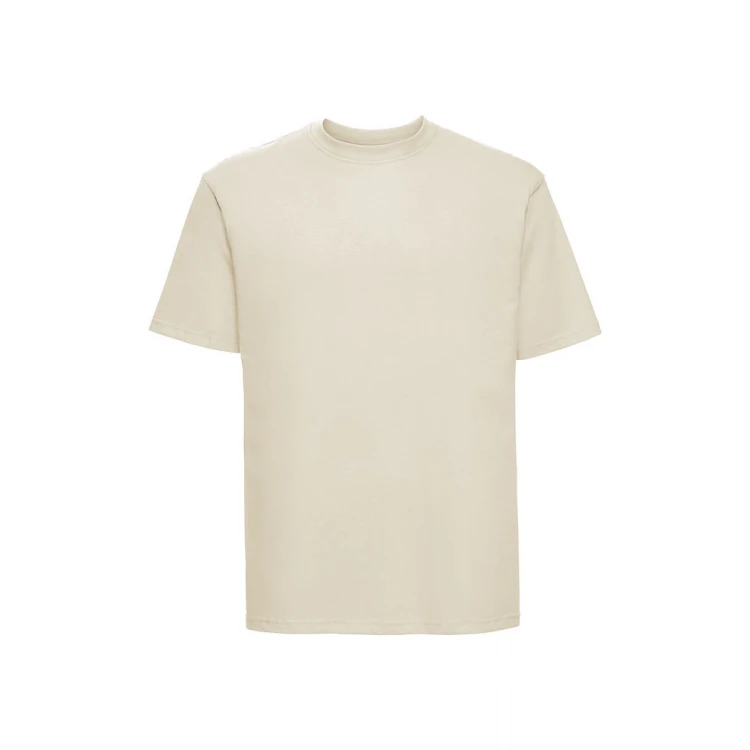 T-shirt classique RUSSELL en coton 100%, vue de face, prêt à personnaliser avec logo d'entreprise